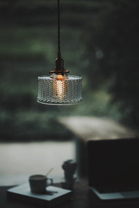Japanese Retro Brass Glass Chandelier