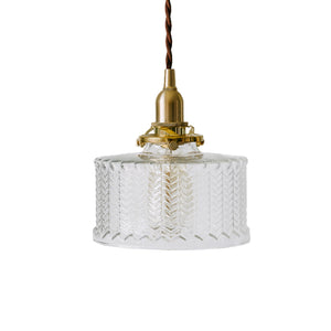 Japanese Retro Brass Glass Chandelier