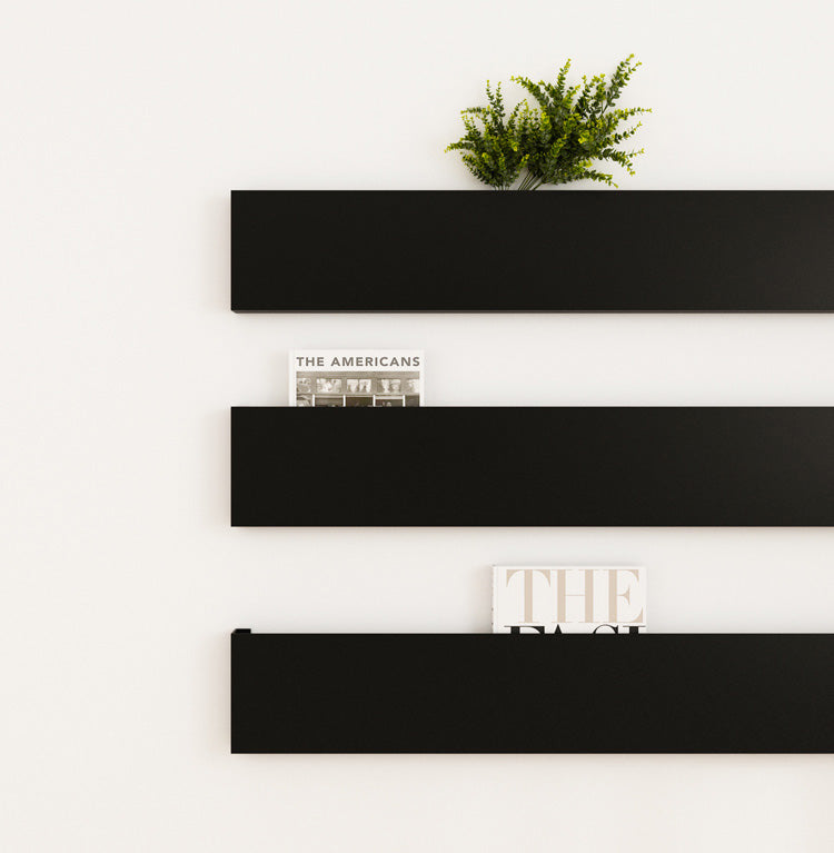 Minimalist Luminated wall shelf magazine rack