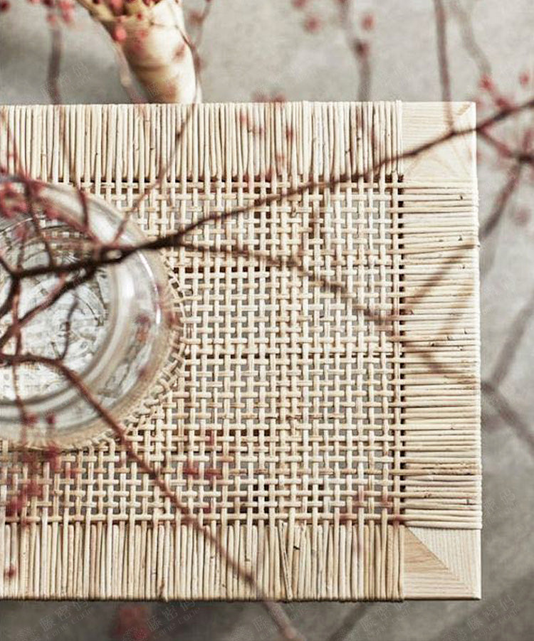 Handmade Plant Rattan Bench