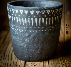 African elements vintage Flower Pot