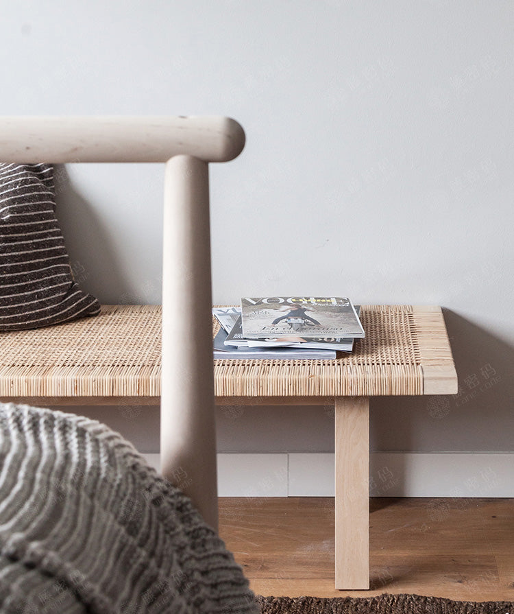 Handmade Plant Rattan Bench