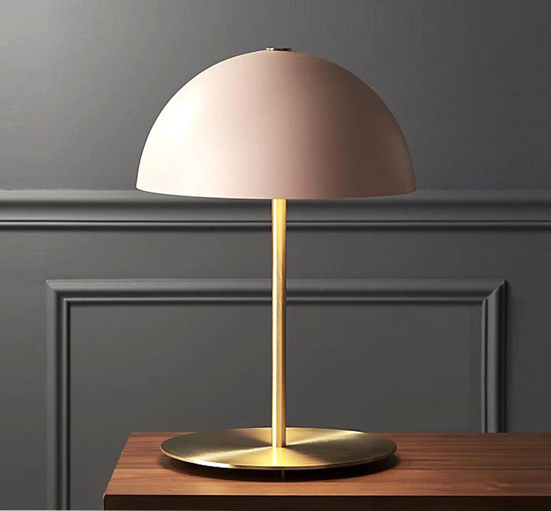 Dimmable Pink Half Round Table Lamp