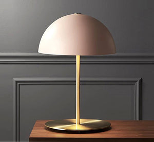 Dimmable Pink Half Round Table Lamp