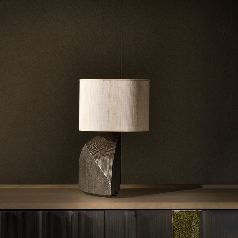 Wood Grain Art Table Lamp