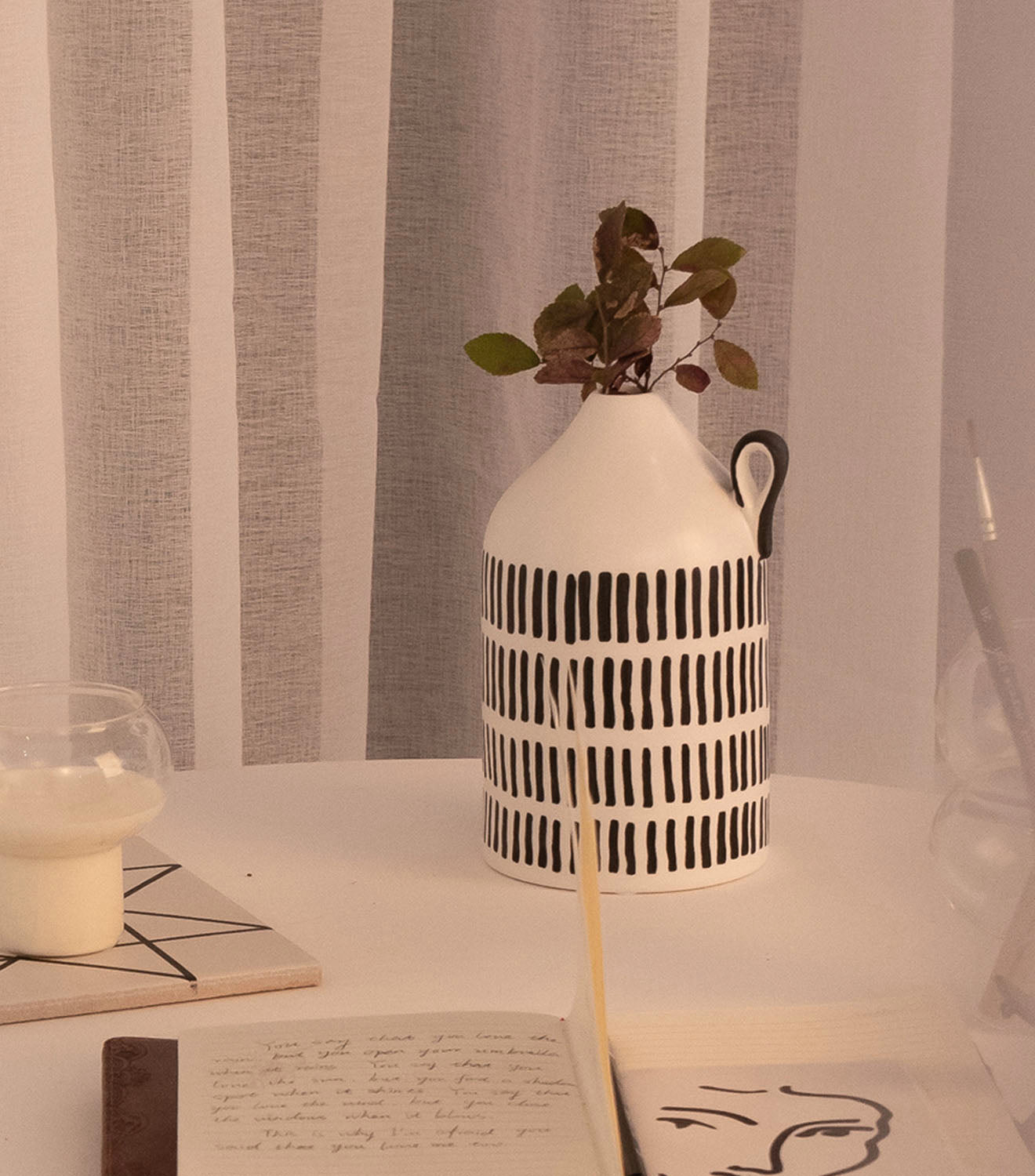 Hand painted Ceramic Vase