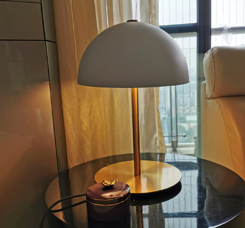 Dimmable Pink Half Round Table Lamp