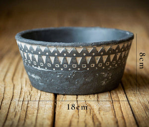African elements vintage Flower Pot