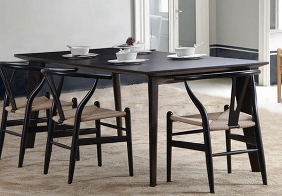 Black Designer replica Solid wood Dining Chair