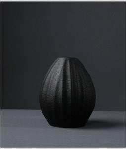 Black Miniature Ceramic Vase